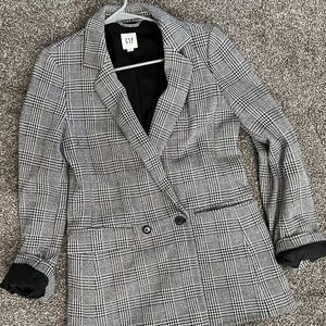Checked double breasted Gap blazer